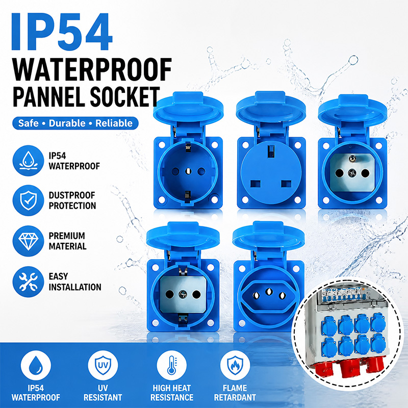 Outdoor Power Solutions - IP54 16A Waterproof Industrial Panel Socket