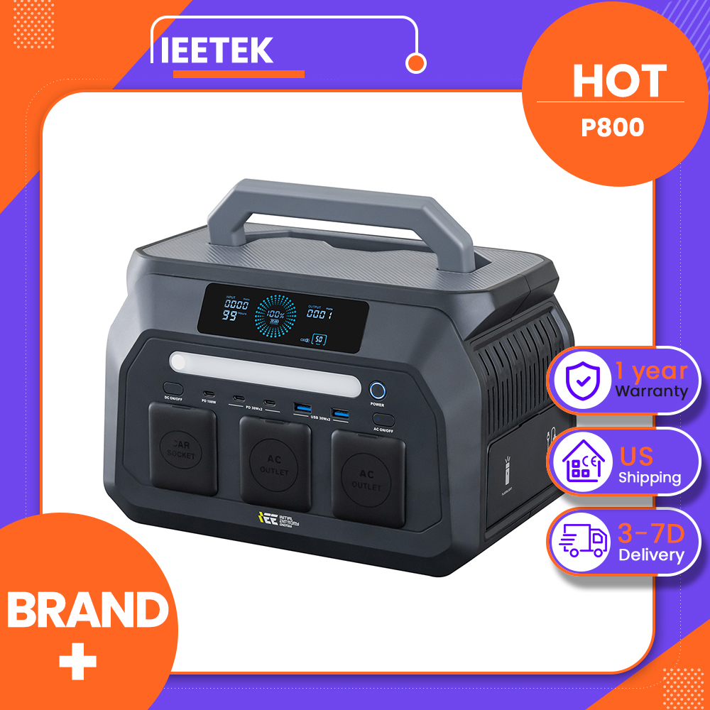 Ac Outdoor Power - IEEtek P800 800W Portable Power Station