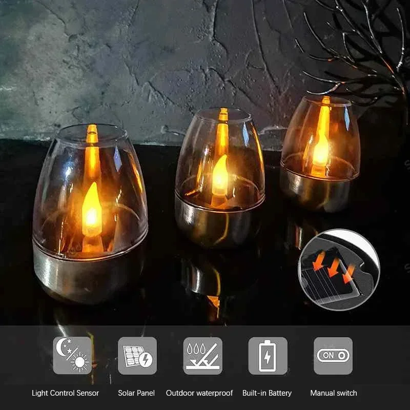 LED Solar Candles Light Flamel - Outdoor Power Outlet Solar ulasan dan harga