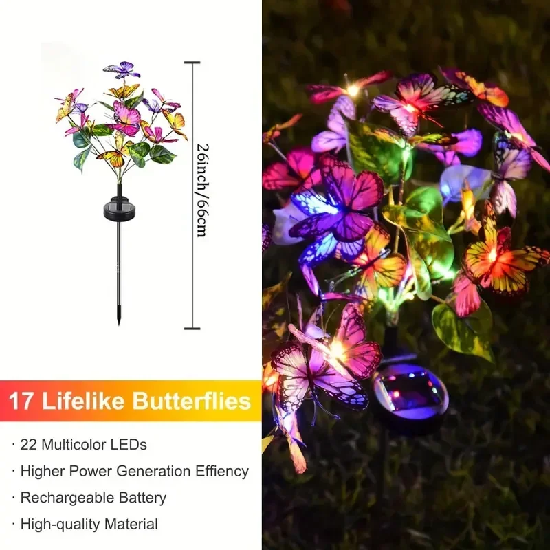 Solar LED Butterfly Garden Lig - Outdoor Power Outlet Solar ulasan dan harga