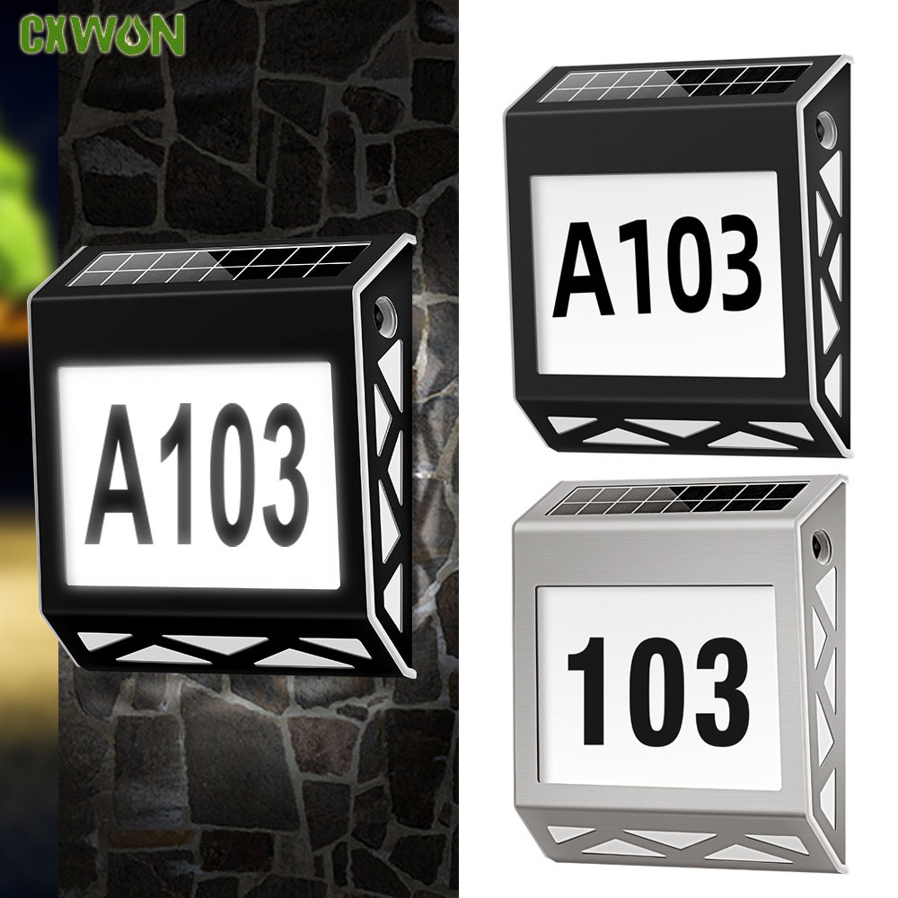 Solar Powered Door Sign Light  - Outdoor Power Number ulasan dan harga