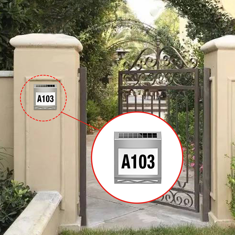 Solar Powered Door Sign Light  - Outdoor Power Number ulasan dan harga