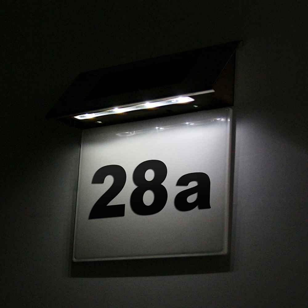 LED Solar Powered Wall Light L - Outdoor Power Number ulasan dan harga