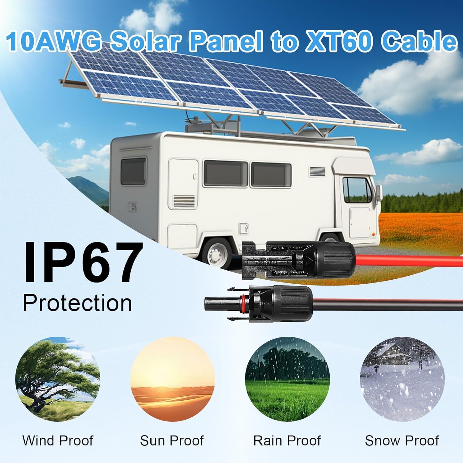 Solar Connector to XT60 Cable  - Extension Cord Outdoor ulasan dan harga