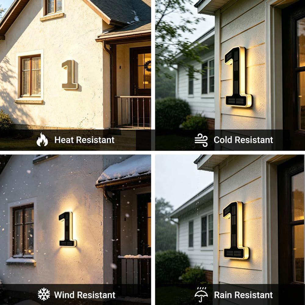 12CM Solar-Powered Outdoor Hou - Outdoor Power Number ulasan dan harga