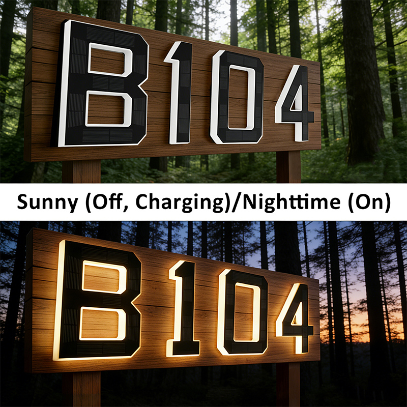Solar Powered House Number Sig - Outdoor Power Number ulasan dan harga
