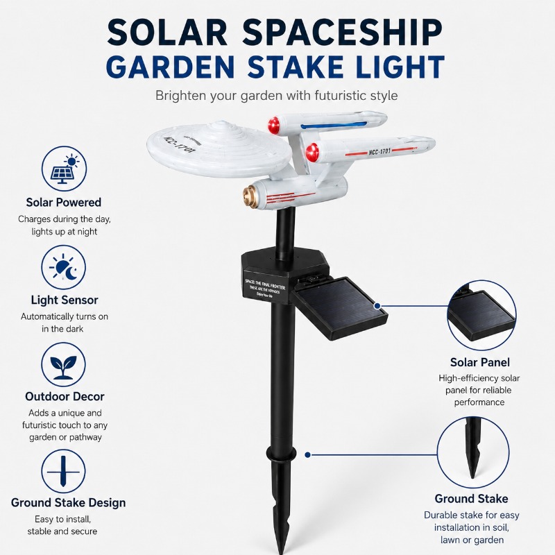 Star Trek USS Enterprise Solar - Outdoor Power Outlet Solar ulasan dan harga