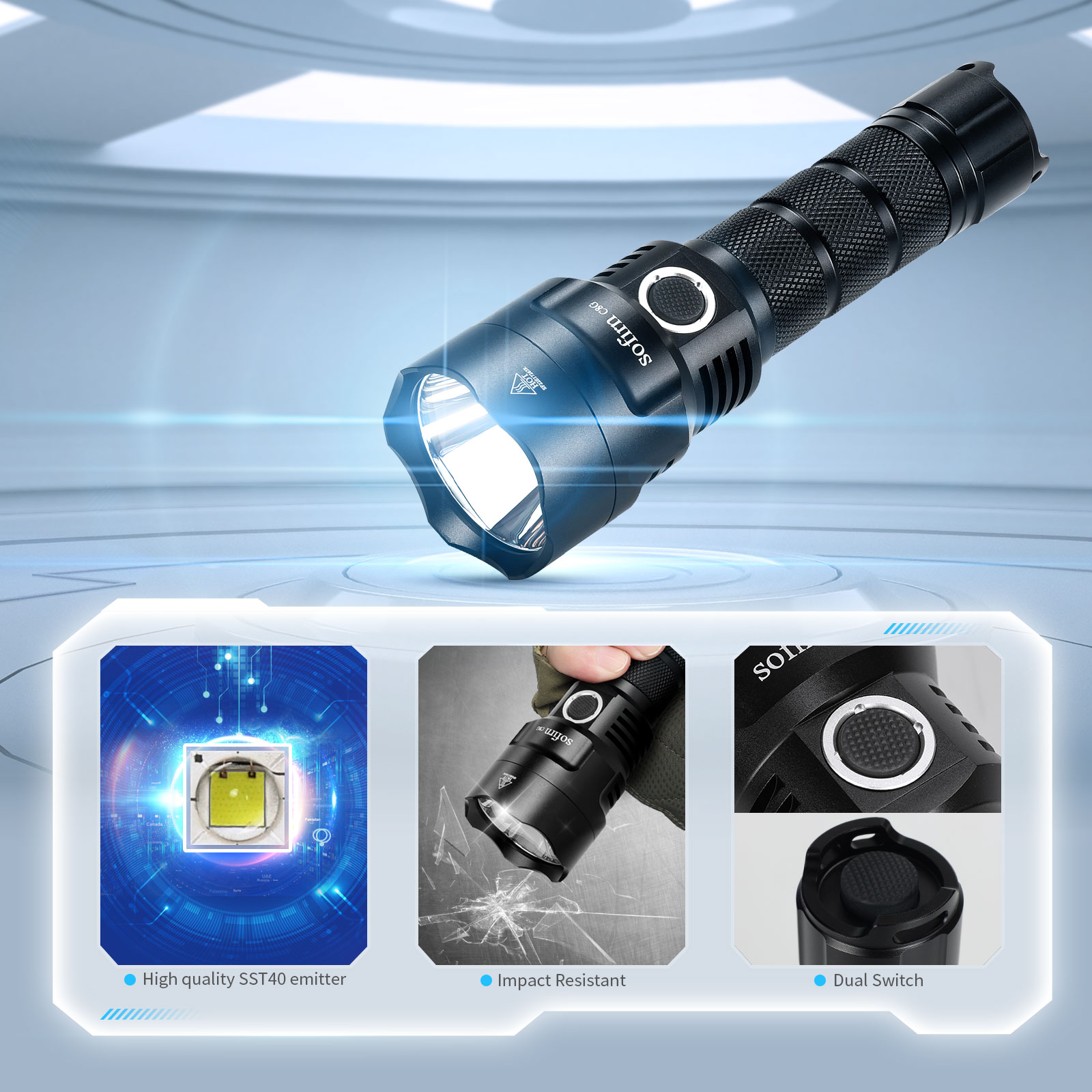 SOFIRN C8G Powerful LED Flashl - Outdoor Power Group ulasan dan harga