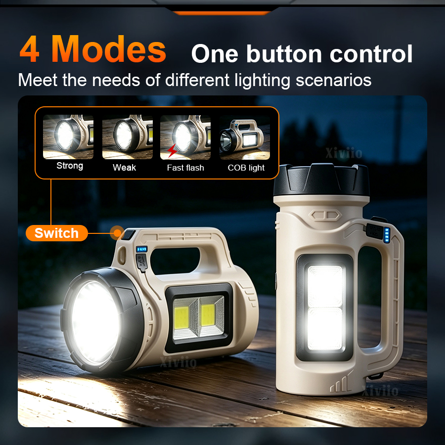 Multiscene Handheld LED Torch  - Outdoor Power Outlet Solar ulasan dan harga
