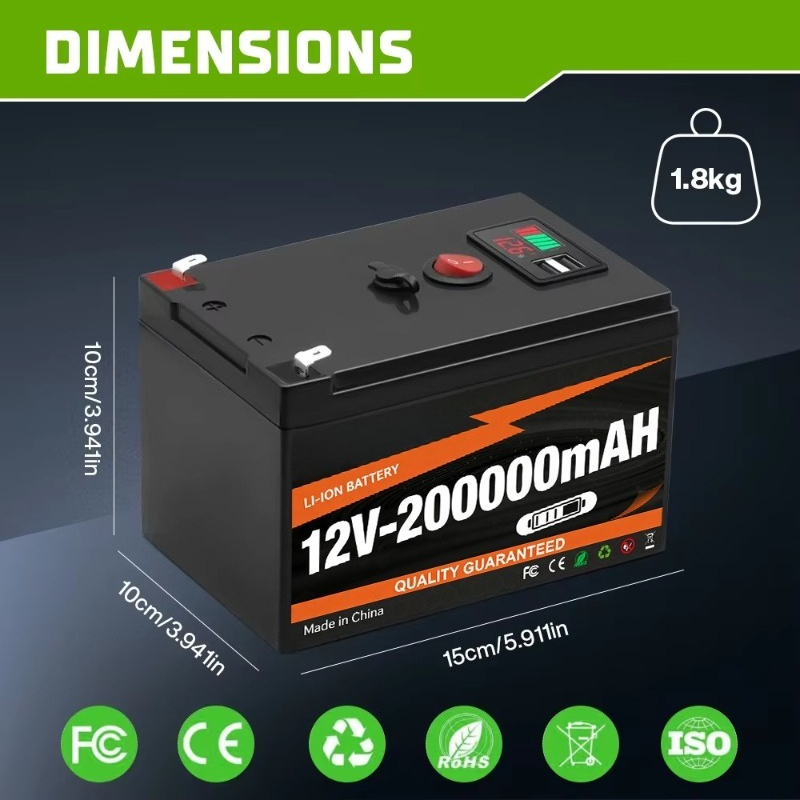 12V 200000mAh Rechargeable Lit - Outdoor Power Number ulasan dan harga