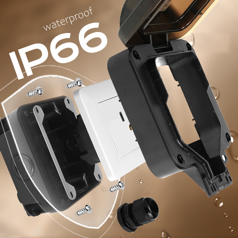 Avoir IP66 Wall Waterproof Soc - Outdoor Power Solutions ulasan dan harga