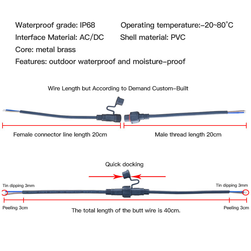 Male Female Extension Wire Con - Extension Cord Outdoor ulasan dan harga