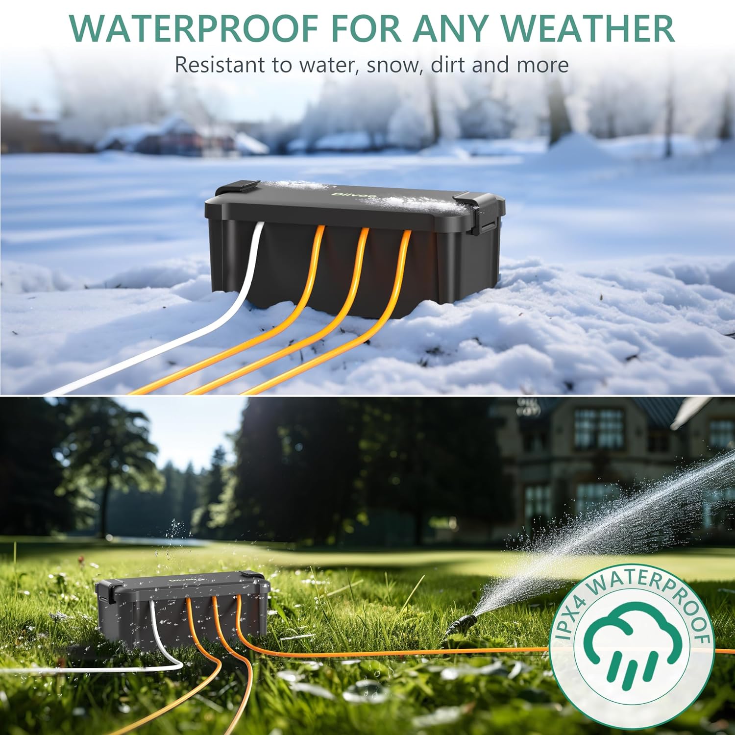 Diivoo Outdoor Waterproof Elec - Extension Cord Outdoor ulasan dan harga