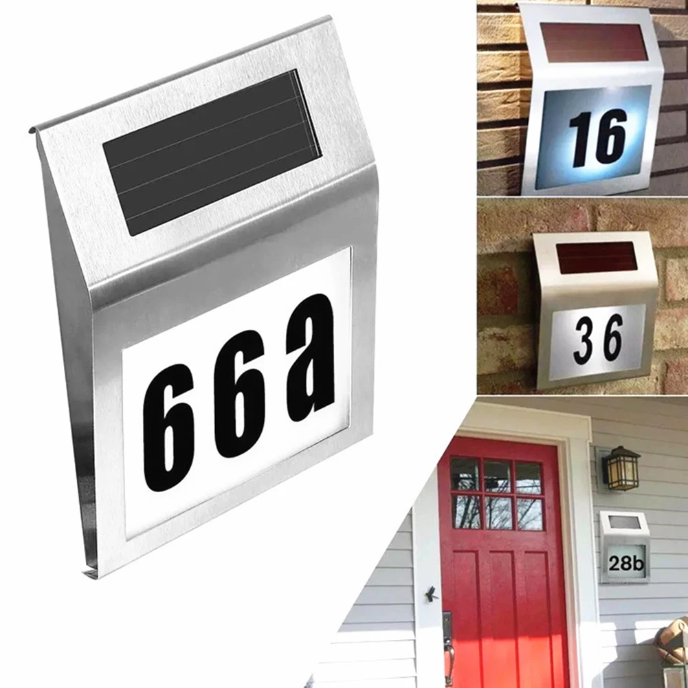 House Number LED Solar Lamp Wa - Outdoor Power Number ulasan dan harga