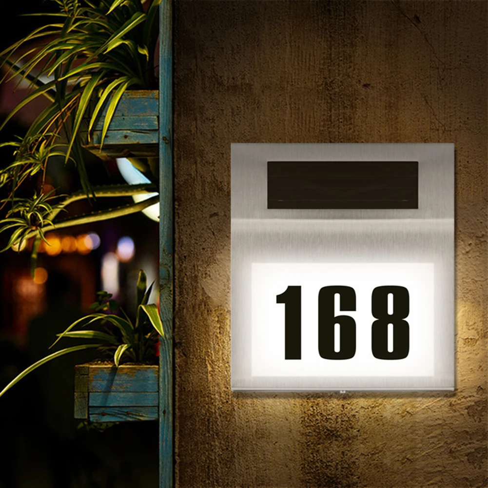House Number LED Solar Lamp Wa - Outdoor Power Number ulasan dan harga