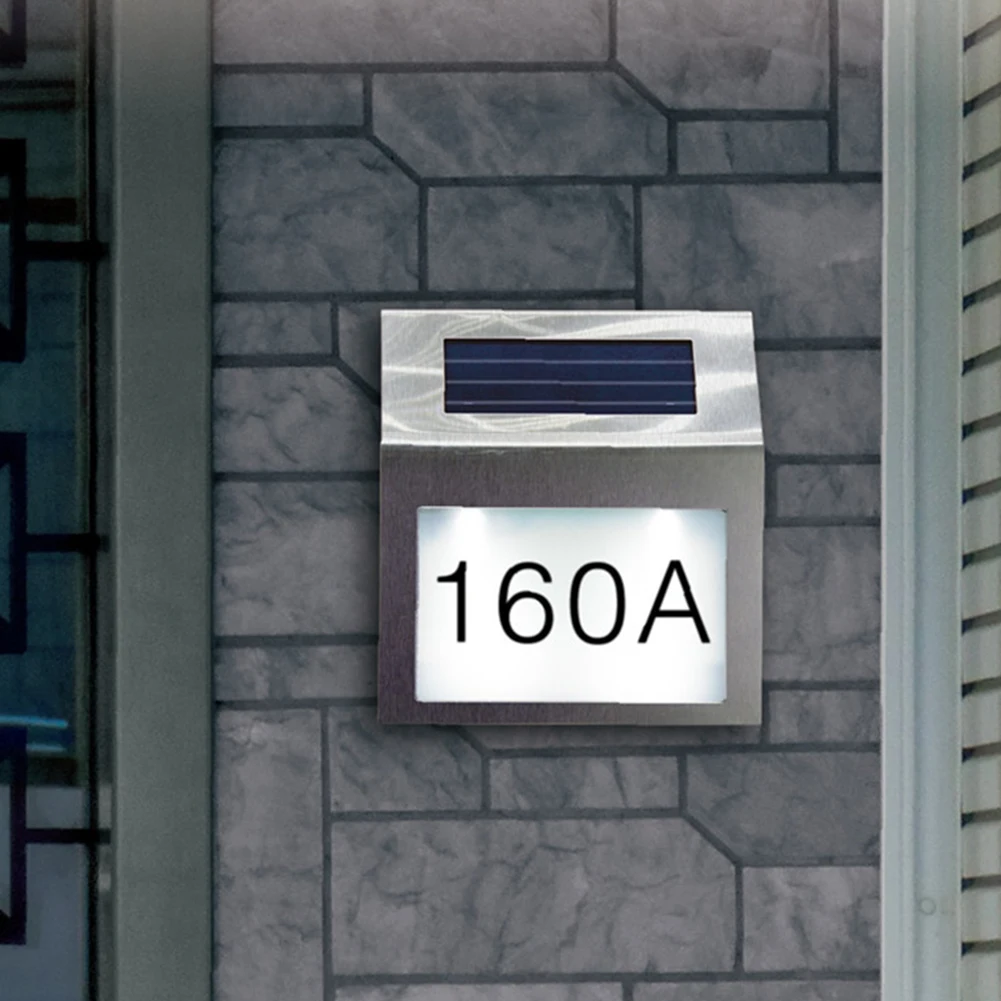 House Number LED Solar Lamp Wa - Outdoor Power Number ulasan dan harga