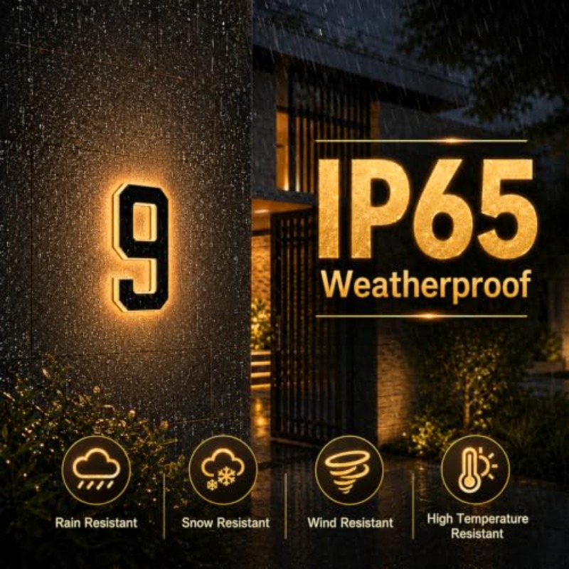 Solar Powered LED House Number - Outdoor Power Number ulasan dan harga