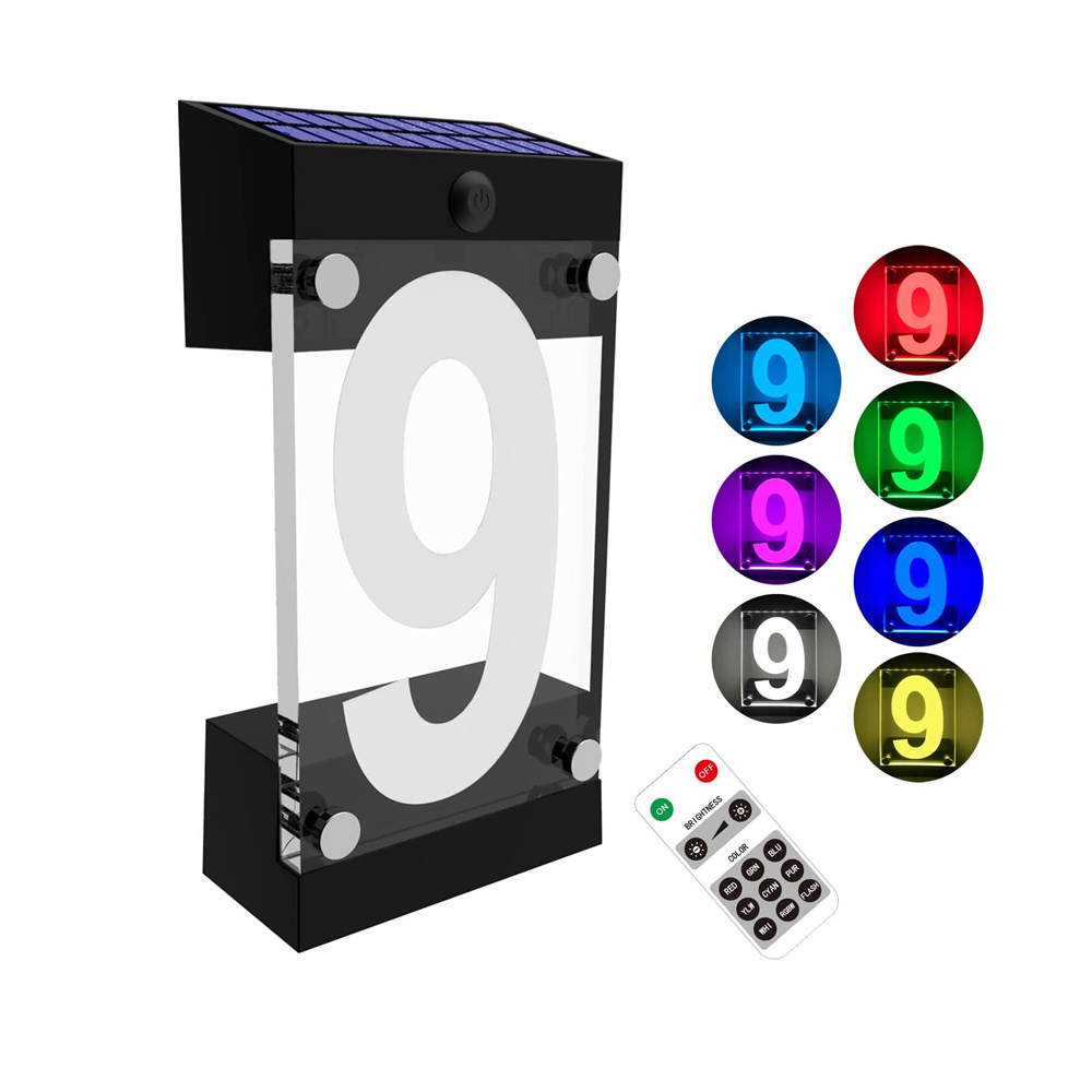 Solar Powered RGB Color House  - Outdoor Power Number ulasan dan harga