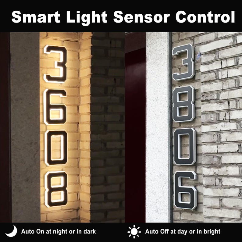 Solar LED House Number Sign Wa - Outdoor Power Number ulasan dan harga