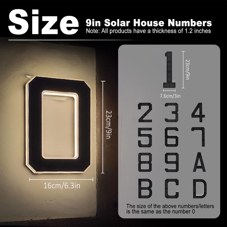 Solar LED House Number Sign Wa - Outdoor Power Number ulasan dan harga