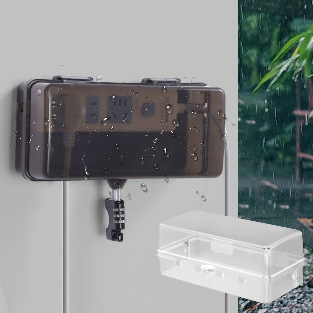 Portable Plastic Plug Box Anti - Extension Cord Outdoor ulasan dan harga