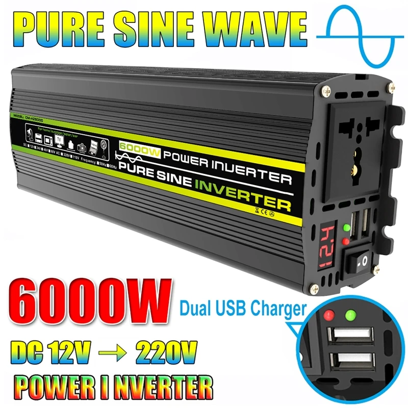 6000W DC12/24V to AC 220V Pure - Ac Outdoor Power ulasan dan harga