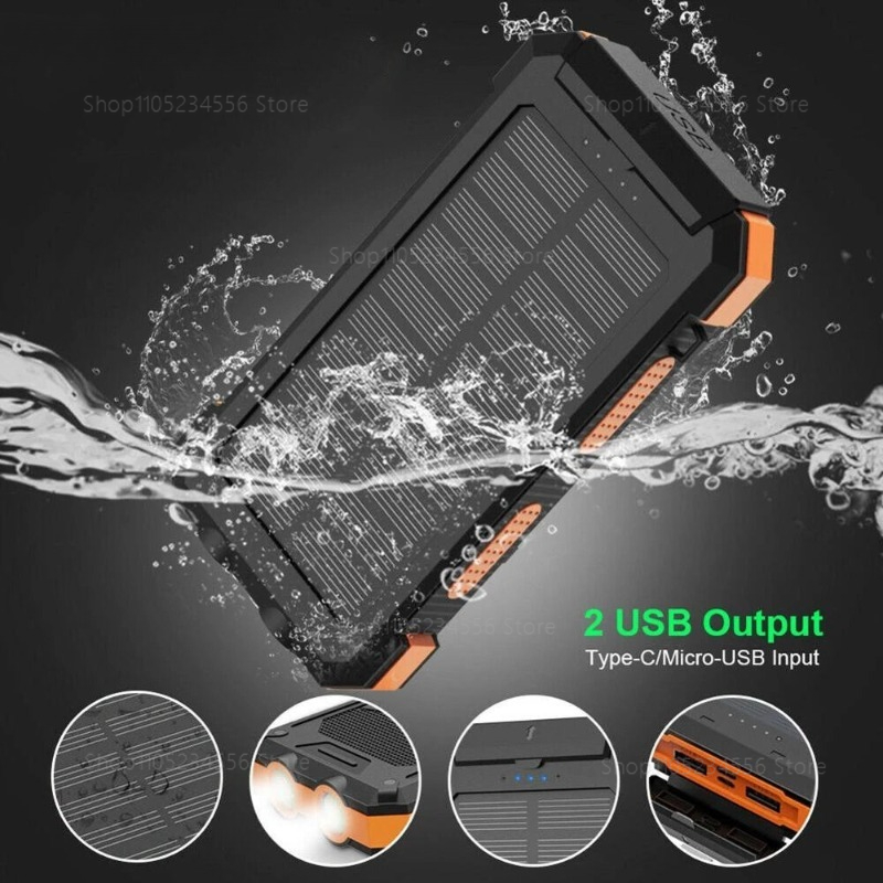 20000mAh Solar Power Bank, Wat - Outdoor Power Number ulasan dan harga