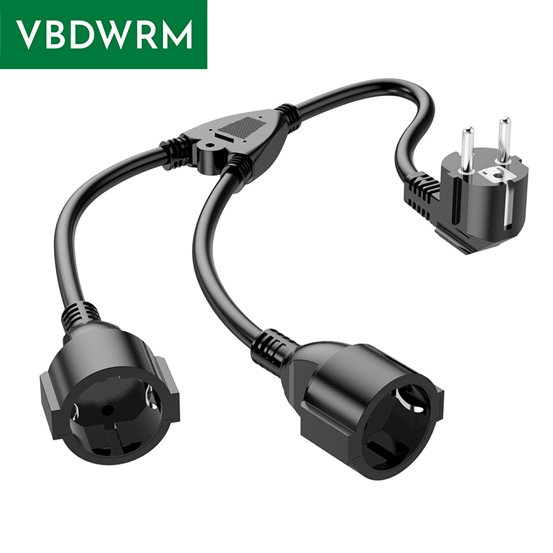 EU Power Splitter Cord 1X2 Eur - Extension Cord Outdoor ulasan dan harga